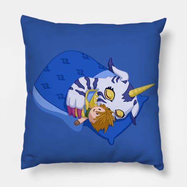 Gabumon a mimir Pillow by RsobreBlanco 