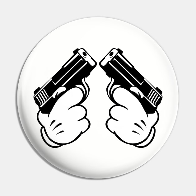 Cartoon Hand Guns Pin by Dumastore12