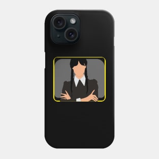 Wednesday Addams in Vector Art Style Phone Case