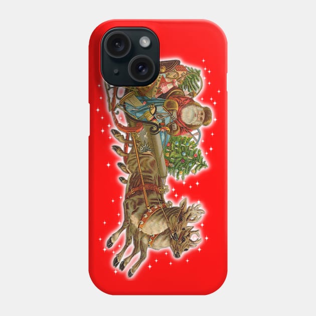 VINTAGE SANTA and REINDEER!:) Phone Case by SquishyTees Galore!