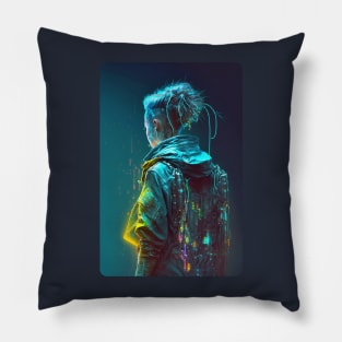 Cyberpunk Girl - V1.03 Pillow