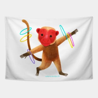 Uakari Monkey equilibrist Tapestry