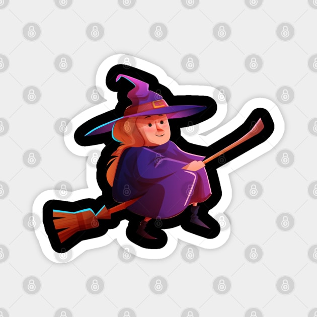 Witch Flying Magnet by Mako Design 