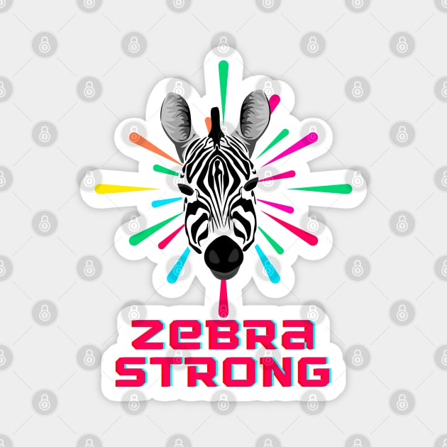 Zebra Strong Magnet by Danderwen Press