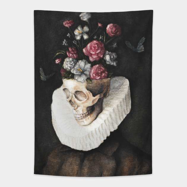 Skull Tapestry by mikekoubou