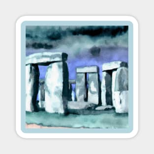 Watercolor Painting of Stonehenge Magnet