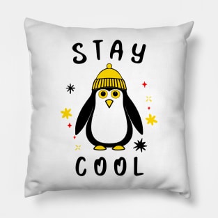 STAY Cool Funny Penguin. Pillow