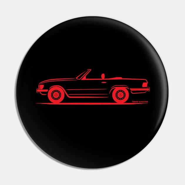 Mercedes SL Type W107 450SL 560SL Red Pin by PauHanaDesign