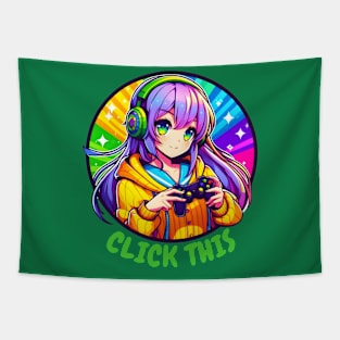 Click this gamer girl Tapestry