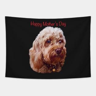 The best Mother’s Day gifts 2022, happy mother’s day- Cavapoo puppy dog  - cavalier king charles spaniel poodle, Cavoodle puppy love Tapestry