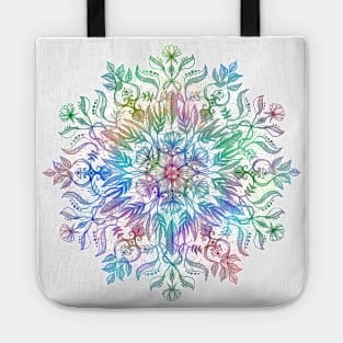 Nature Mandala in Rainbow Hues Tote