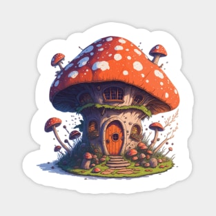 Fairy mushroom house Magnet