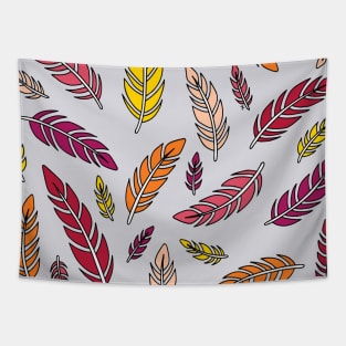 Red, Orange, and Yellow Feathers Tapestry