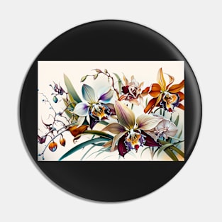 Oriental Orchids Pin