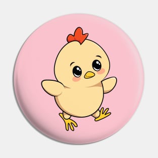 White Chicken Pin