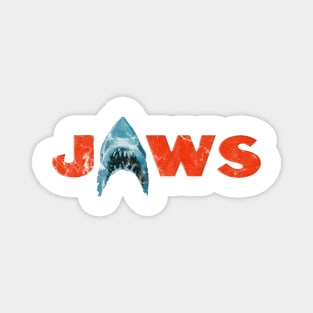 Red Caption Jaws Magnet