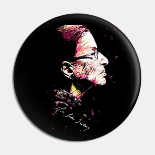 Ruth Bader Ginsburg Light the Darkness Retro Fan Art Pin