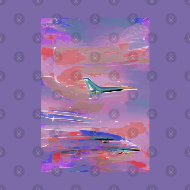 Fasbytes Aviation Fighter jet purple artwork by FasBytes