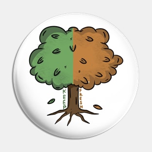 Spring and autumn tree Pin