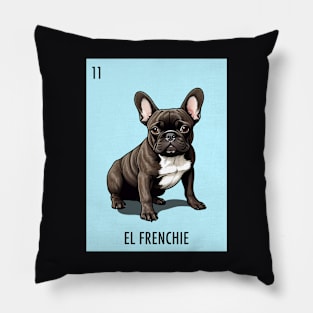 Mexican Loteria Card Brindle French Bulldog Pillow