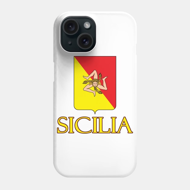Sicilia (Sicily) Italy - Coat of Arms Design Phone Case by Naves