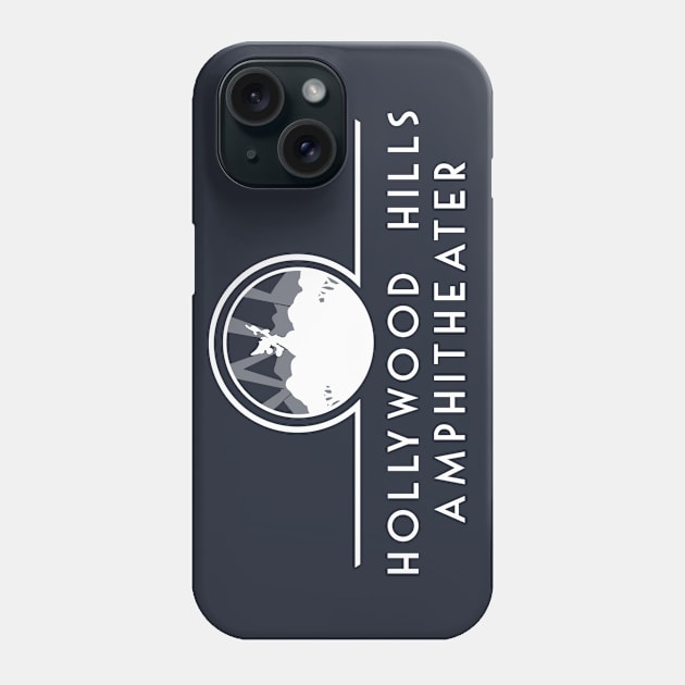 Hollywood Hills Amphitheater - White Phone Case by SkprNck