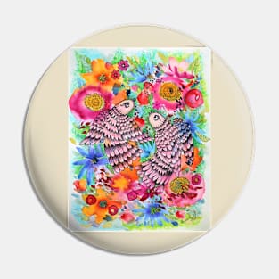 Fairy Garden Watercolor Illustration Pin