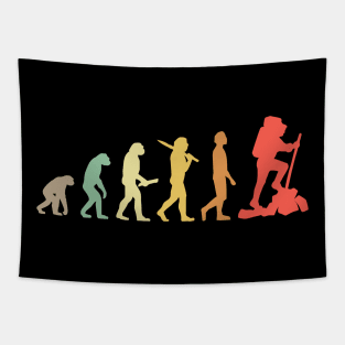 Retro Hiking Evolution Gift For Hikers Tapestry