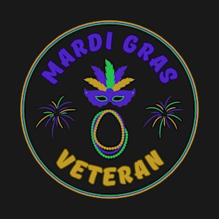 Mardi Gras Veteran Parade Celebration InBlack T-Shirt