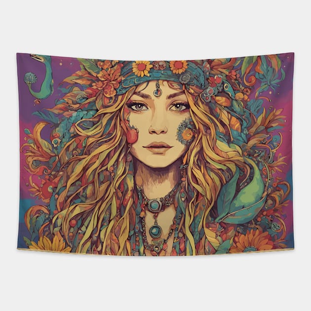 Flower Child Tapestry by Souls.Print