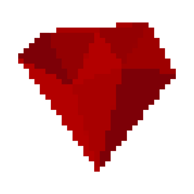 Garnet Gem Pixel Art by christinegames