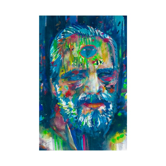 PHILIP K. DICK watercolor portrait .5 by lautir