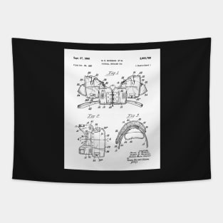 Football Pads Patent - Football Player American Football Art - White Tapestry