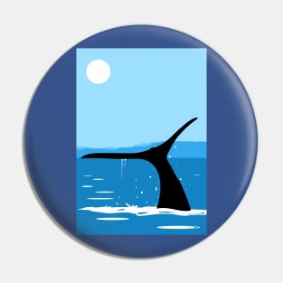 Southern whale Pin