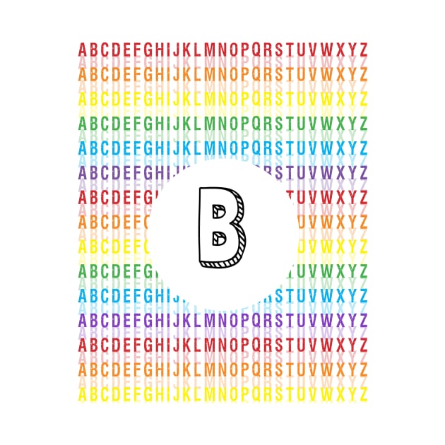 Letter B - Alphabet - Rainbow by Girona