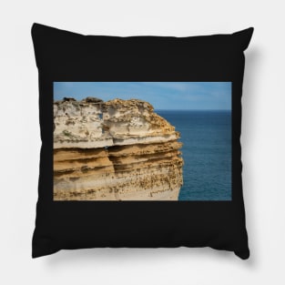 Layered limestone cliff at Loch Ard Gorge, Australia. Pillow