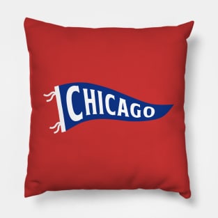 Chicago Pennant - Red Pillow