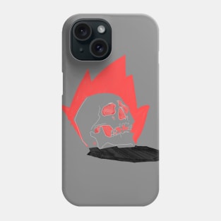 Flaming skull. Phone Case