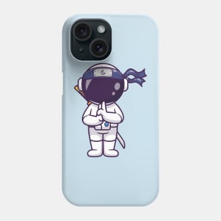 Cute Astronaut Ninja Standing Cartoon Phone Case