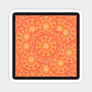 Marigold Square Textile Pattern Magnet