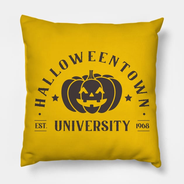 Halloween Town University Spooky Place to Be Pillow by BIBLIOTEECA