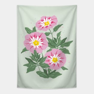 Pink Bindweed Flowers Tapestry