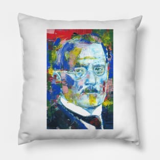 CARL JUNG - watercolor and acrylic portrait Pillow