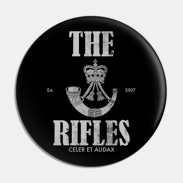 The Rifles (distressed) Pin by TCP