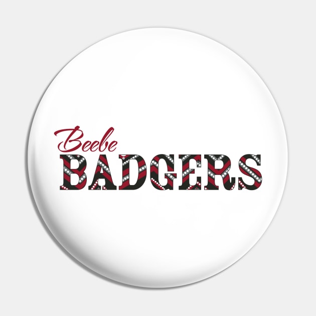 Beebe Badgers School Spirit T Pin by erinmizedesigns