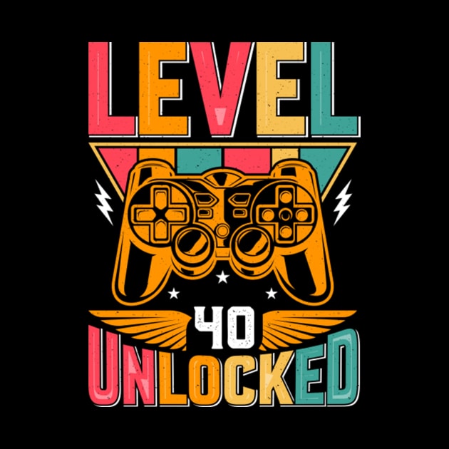 Level 40 Unlocked Awesome Since 1983 Funny Gamer Birthday by susanlguinn