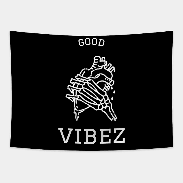 Good vibez heart  - Good Vibes Tapestry by Baldodesign LLC.