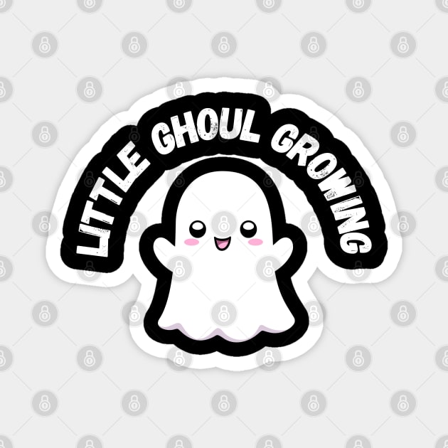 Little Ghoul Growing. Halloween, cute ghost, pregnancy Magnet by Project Charlie