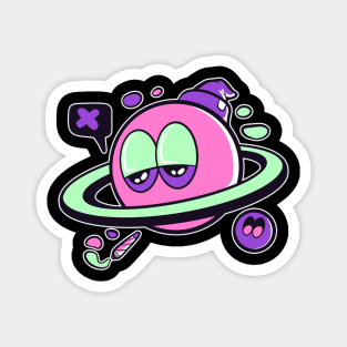 tipsy planet cartoon Magnet