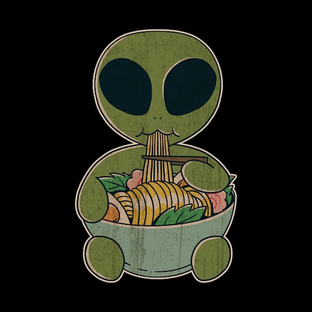 Alien Ramen Extraterrestrials Conspiracy Theory Outer Space by Anassein.os